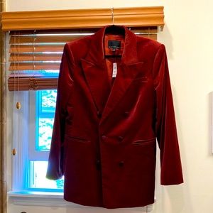 Long Velvet Tuxedo Jacket